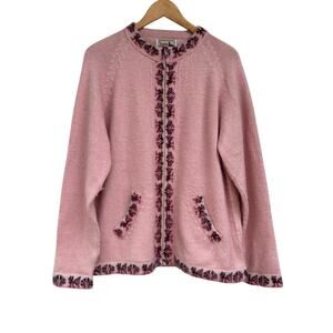 The Alpaca Connection Cardigan Sweater Women Size XL Alpaca Wool Handmade n Peru